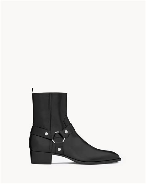 ysl wyatt harness boots|yves saint laurent ankle boots.